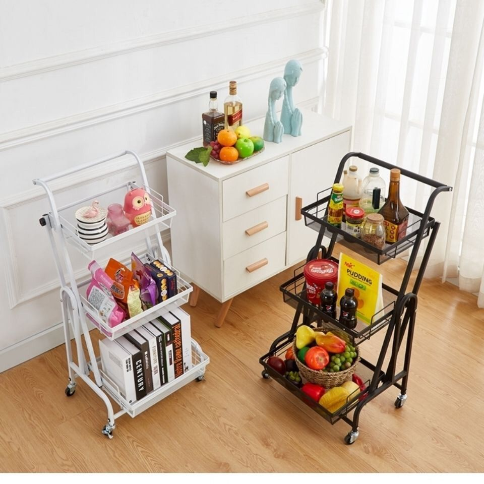 Các phiên bản màu sắc đa dạng của kệ đẩy đa năng bao gồm màu trắng, be, đen, và xanh.