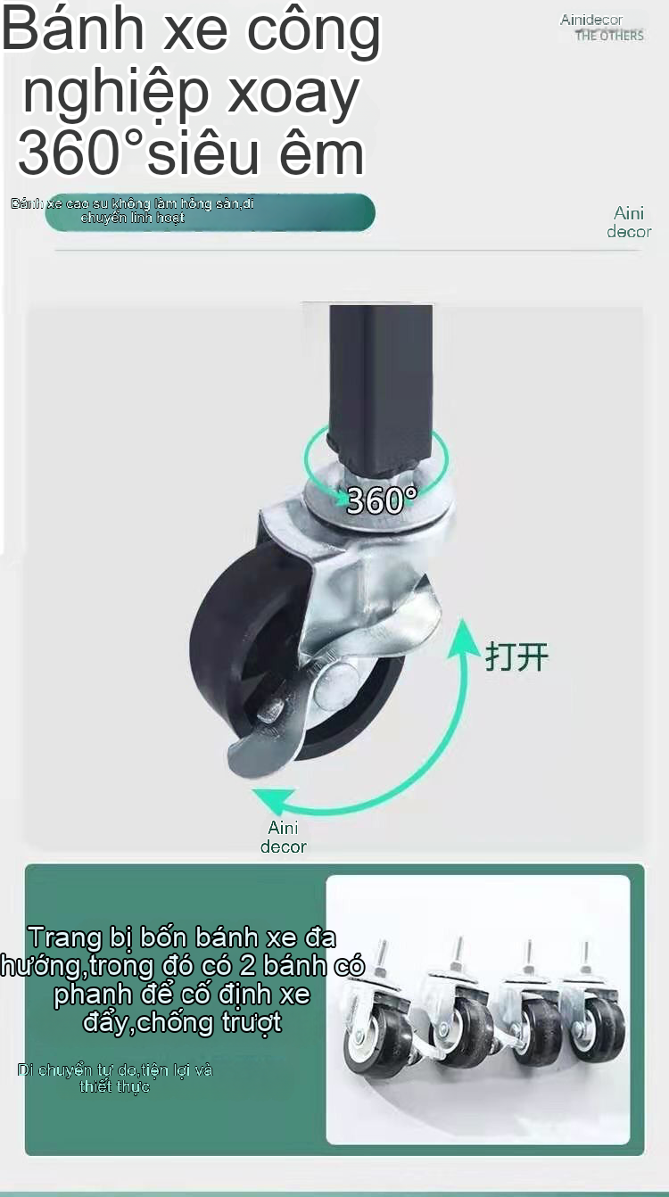 Ứng dụng đa dạng của kệ đẩy trong nhiều không gian khác nhau như ban công, spa, tiệm tóc và nhà hàng lẩu.