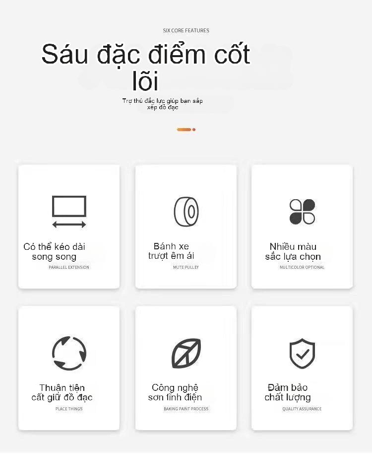 Bảng thông số chi tiết của sản phẩm kệ đẩy gấp gọn, nêu rõ chất liệu, màu sắc, và mục đích sử dụng.