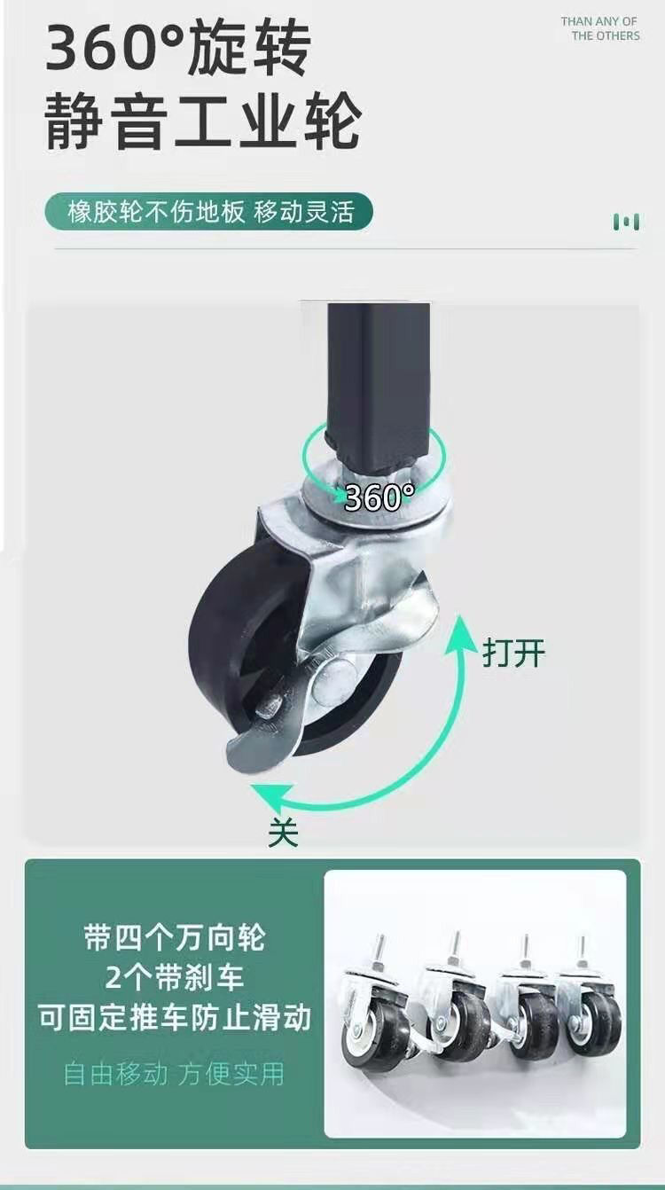 Kệ Gấp Gọn 3 Tầng Có Bánh Xe - Xe Đẩy Đa Năng Cho Nhà Bếp, Spa, Phòng Khách - Ảnh 26